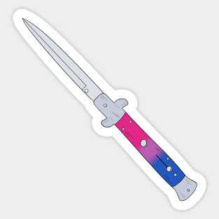 Bisexual Pride Knife Sticker